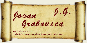 Jovan Grabovica vizit kartica